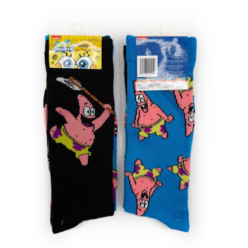 SpongeBob SquarePants Patrick Crew Socks Mens Womens Fun Y2K Gift Nickelodeon